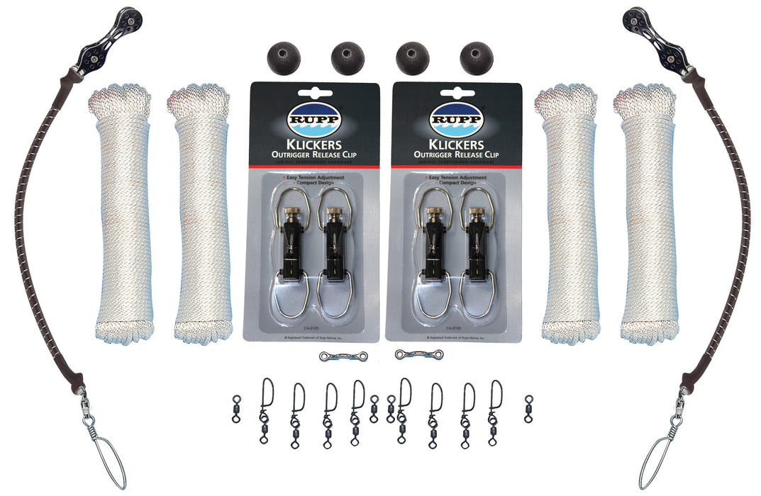 Double Rigging Kit with White Braided Nylon
